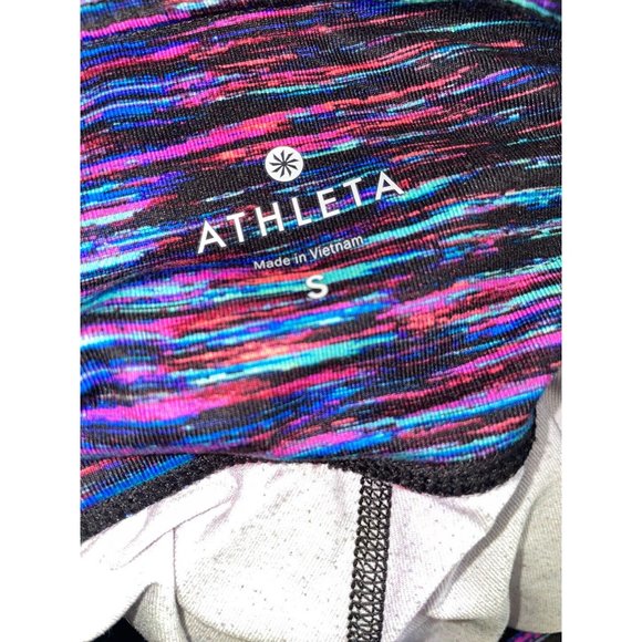Athleta Interstellar Galaxy Leggings Womens Size Small Full Length Mesh Purple - Picture 4 of 4